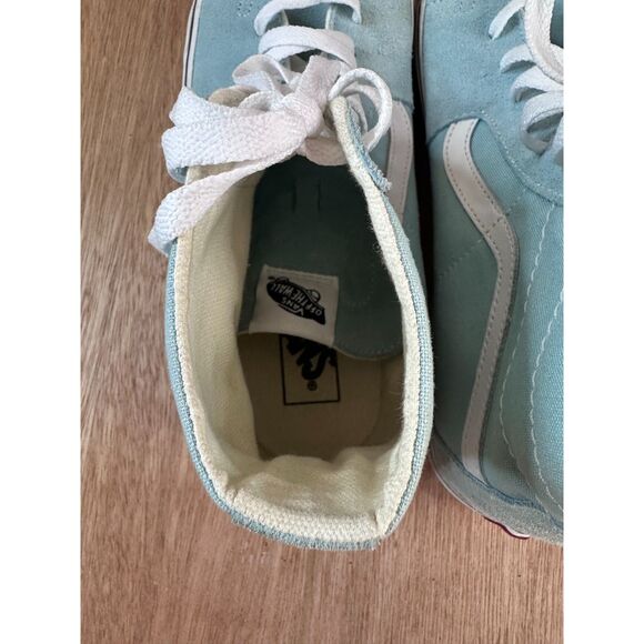 Vans Sk8-Hi Teal White Suede Canvas High Top Skate Shoes Men’s 11 - Picture 5 of 8
